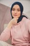Serap - Navy Blau Bamboo Crash Hijab