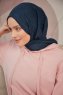 Serap - Navy Blau Bamboo Crash Hijab