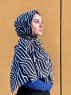 Berrin - Schwarz Gemustert Baumwolle Hijab - Mirach
