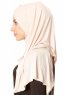 Betul - Beige 1X Jersey Hijab - Ecardin