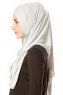 Betul - Hellgrau 1X Jersey Hijab - Ecardin