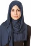 Betul - Navy Blau 1X Jersey Hijab - Ecardin
