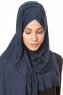 Betul - Navy Blau 1X Jersey Hijab - Ecardin
