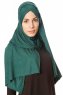 Betul - Dunkelgrün 1X Jersey Hijab - Ecardin