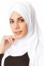 Betul - Weiß 1X Jersey Hijab - Ecardin