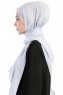 Burcu Grå Chiffon Hijab Madame Polo 130028-3
