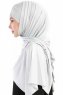 Cansu Ljusgrå 3X Jersey Hijab Sjal Ecardin 200928-3