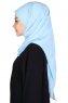 Carin - Hellblau Praktisch Chiffon Hijab