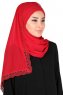Carin - Rot Praktisch Chiffon Hijab