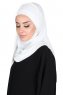 Carin - Weiß Praktisch Chiffon Hijab