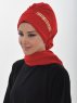 Carmen Röd Instant One-Piece Praktisk Hijab Ayse Turban 325426-2
