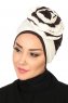 Clara - Creme & Braun Baumwolle Turban