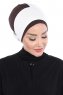 Clara - Creme & Braun Baumwolle Turban