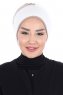 Clara - Creme & Taupe Baumwolle Turban