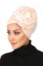 Clara - Altrosa & Creme Baumwolle Turban