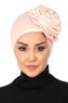 Clara - Altrosa & Creme Baumwolle Turban