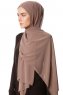 Derya - Dunkeltaupe Praktisch Chiffon Hijab