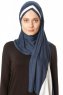 Duru - Navy Blau & Creme Jersey Hijab