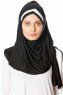 Duru - Schwarz & Weiß Jersey Hijab