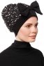 Enfleda - Schwarz & Hellgrau Turban