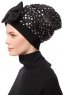 Enfleda - Schwarz & Hellgrau Turban