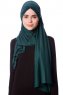 Eslem - Dunkelgrün Pile Jersey Hijab - Ecardin