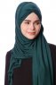 Eslem - Dunkelgrün Pile Jersey Hijab - Ecardin