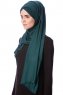 Eslem - Dunkelgrün Pile Jersey Hijab - Ecardin