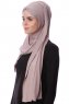 Eslem - Steingrau Pile Jersey Hijab - Ecardin