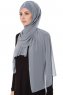 Evren - Grau Chiffon Hijab