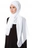 Evren - Weiß Chiffon Hijab