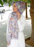 Fani - Lila Gemustertes Hijab - Sal Evi