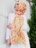 Gemila - Orange Gemustertes Hijab - Sal Evi