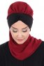 Gill - Bordeaux & Schwarz Praktisch Hijab