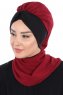 Gill - Bordeaux & Schwarz Praktisch Hijab