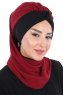 Gill - Bordeaux & Schwarz Praktisch Hijab