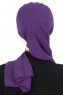 Gill - Lila & Creme Praktisch Hijab