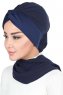 Gill - Navy Blau & Navy Blau Praktisch Hijab