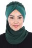 Gill - Dunkelgrün & Dunkelgrün Praktisch Hijab