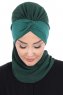 Gill - Dunkelgrün & Dunkelgrün Praktisch Hijab