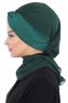 Gill - Dunkelgrün & Dunkelgrün Praktisch Hijab