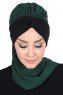 Gill - Dunkelgrün & Schwarz Praktisch Hijab
