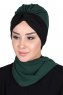 Gill - Dunkelgrün & Schwarz Praktisch Hijab
