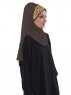 Gina Brun Praktisk One-Piece Hijab Ayse Turban 324106-2