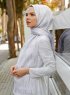 Graues Blatt Gemustertes Hijab - Sal Evi