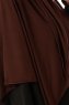 Hande - Dunkelbraun Baumwolle Hijab - Gülsoy