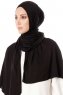Hande - Schwarz Baumwolle Hijab - Gülsoy