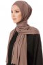Hande - Taupe Baumwolle Hijab - Gülsoy
