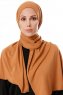 Hande - Ziegelrot Baumwolle Hijab - Gülsoy
