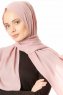 Hazal - Altrosa Crepe Hijab - Ecardin
